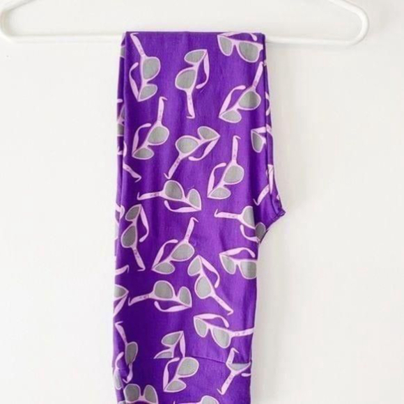 NWOT Lularoe Sunglasses Purple Cool Summer Fun Buttery Soft Leggings One Size OS - Picture 6 of 9